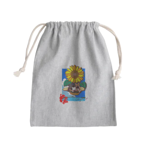 ガクとなつやすみ Mini Drawstring Bag