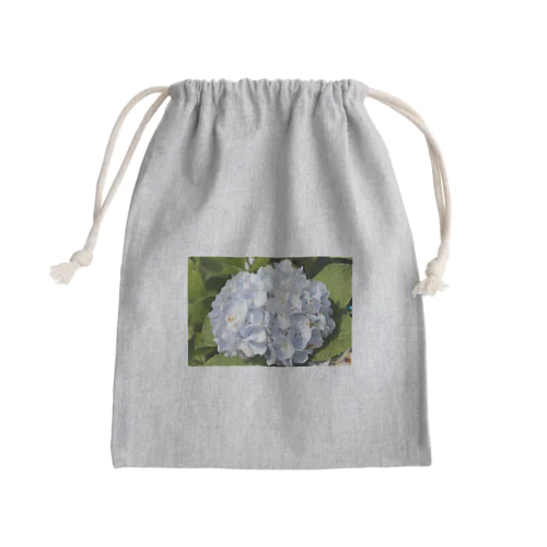 梅雨の白い紫陽花(あじさい） Mini Drawstring Bag