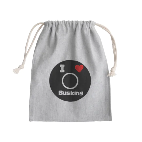 I love Busking  Mini Drawstring Bag