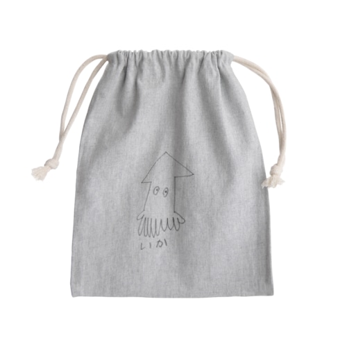 いか Mini Drawstring Bag