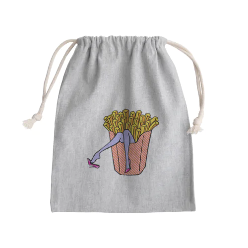 誘惑の🍟フライドポテト　 Mini Drawstring Bag