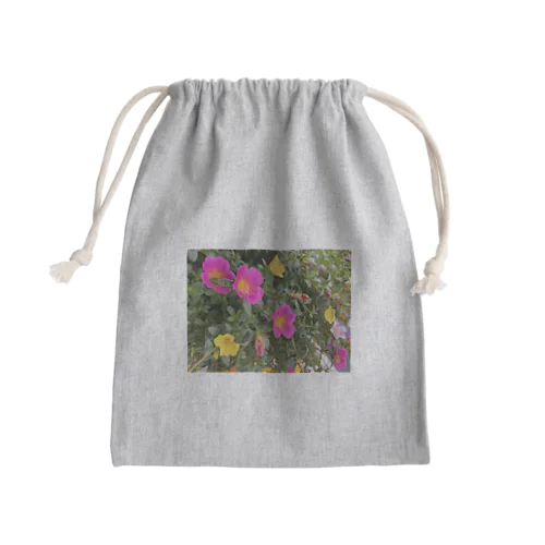 巾着袋　フラワー　 Mini Drawstring Bag