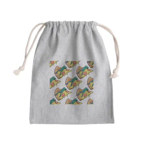 欲望のピザ🍕　GUILTY PLEASURE PIZZA AO TRANSPARENCY Mini Drawstring Bag