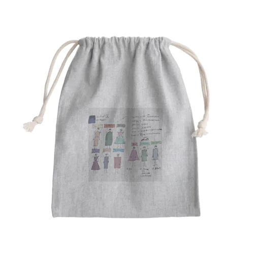 服の名称落書きマン Mini Drawstring Bag