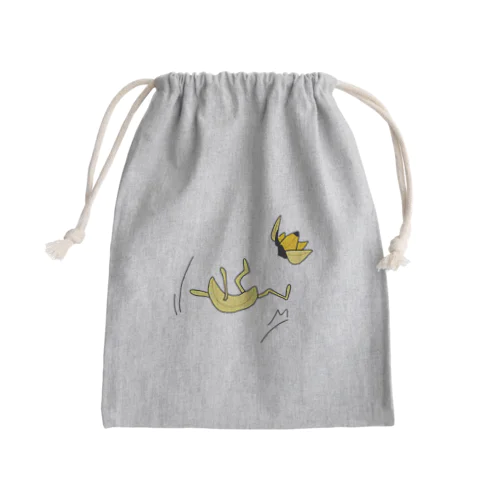 皮に滑るバナナ Mini Drawstring Bag