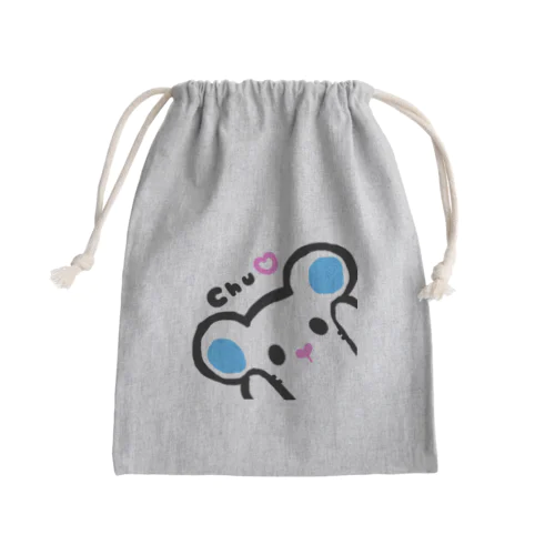 ねずみさん Chu♡ (ドあっぷ) Mini Drawstring Bag