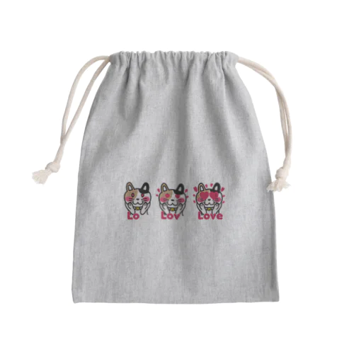 ねこLove Mini Drawstring Bag