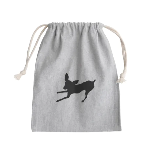 ミニピンのあずきちゃん Mini Drawstring Bag