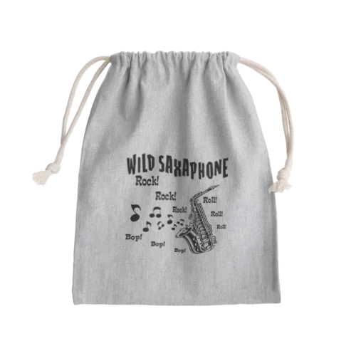 Wild Saxaphone Mini Drawstring Bag