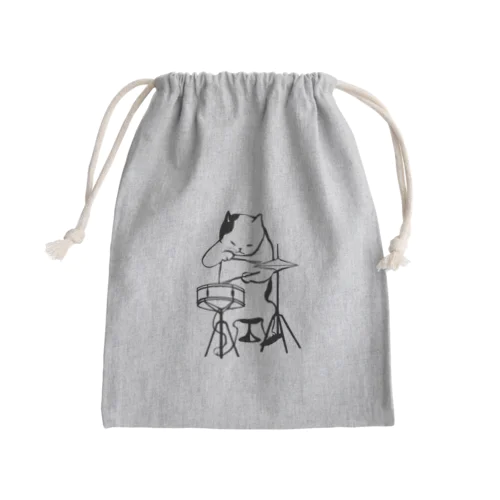 ドラムネコ Mini Drawstring Bag