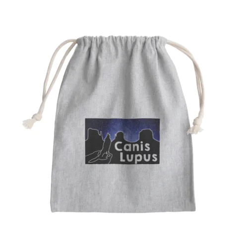 Canis Lupus Star Mini Drawstring Bag