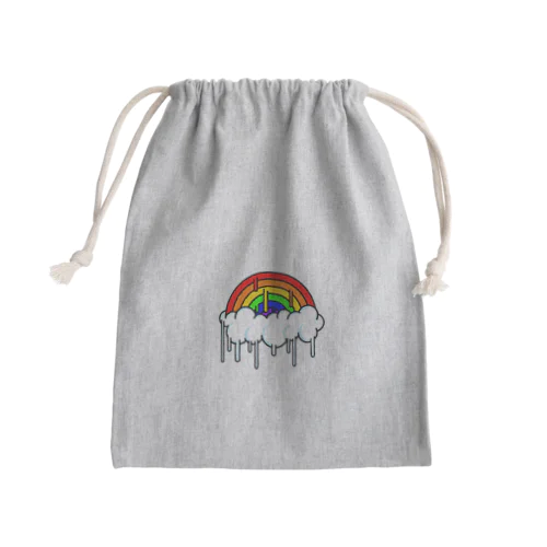 虹と雲in虚無空間 Mini Drawstring Bag