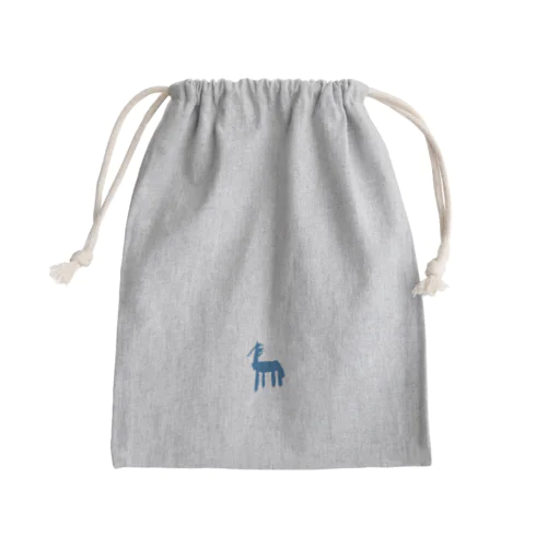 馬 uma-blue design Mini Drawstring Bag