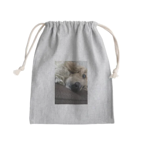 愛犬クリーム 巾着 Mini Drawstring Bag