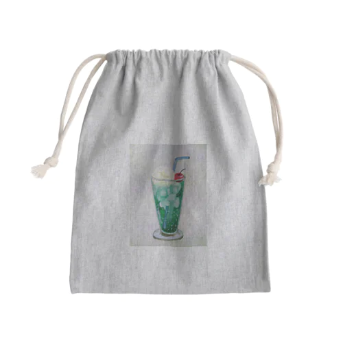 メロンクリームソーダ Mini Drawstring Bag