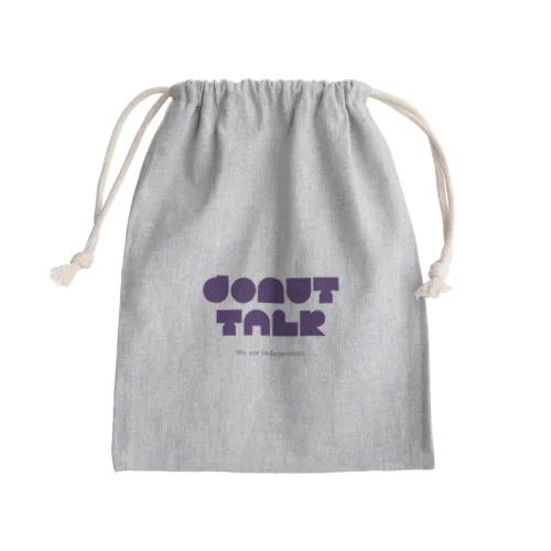 ドーナツトーク巾着（ディープパープルロゴ） Mini Drawstring Bag