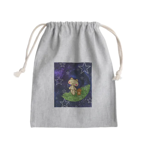 星空を散歩するネコ。 Mini Drawstring Bag