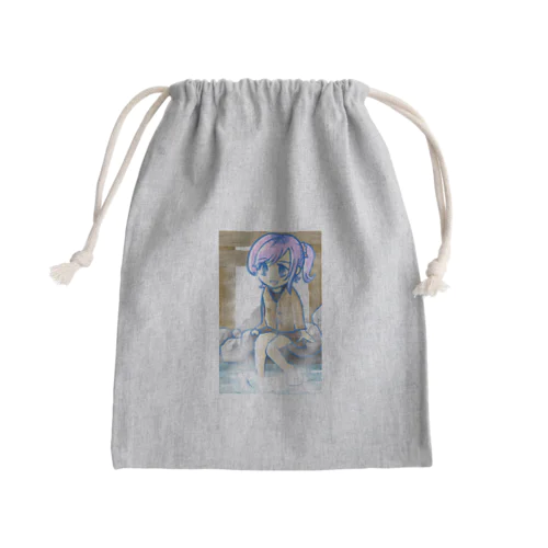 足湯と女の子 Mini Drawstring Bag