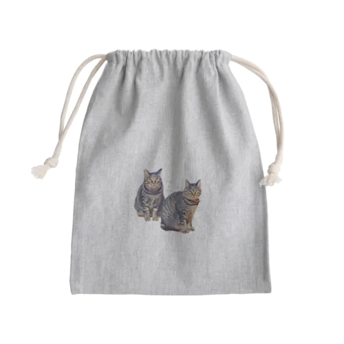 中也とモモちゃん Mini Drawstring Bag