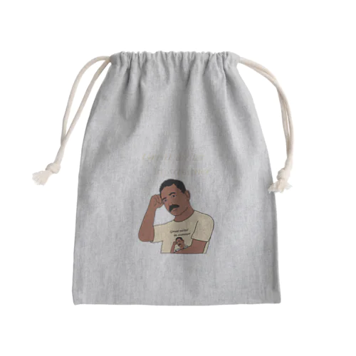 夏の文豪Tシャツを着た夏の文豪(濃色用) Mini Drawstring Bag