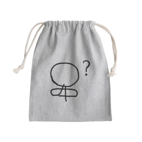 せんのひと。ハテナ　？ Mini Drawstring Bag