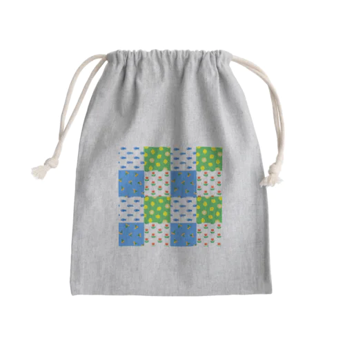 パッチワーク Mini Drawstring Bag