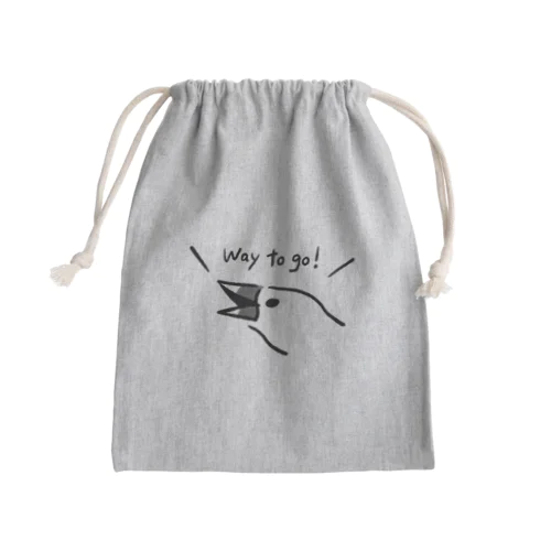 ポジティブな文鳥 Mini Drawstring Bag