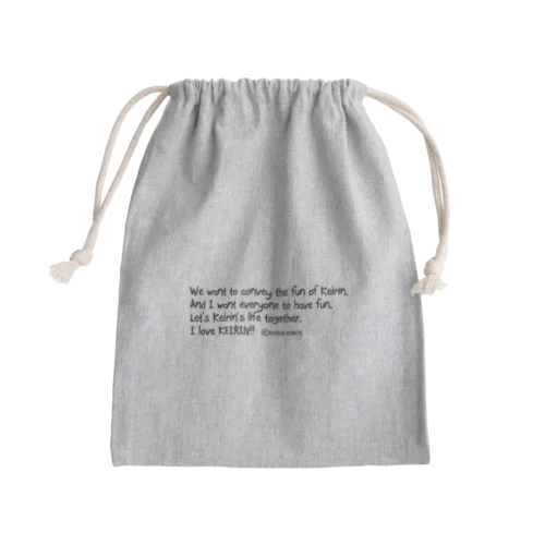 競輪研究公式アイテムです Mini Drawstring Bag