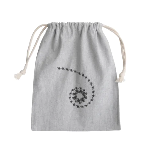 Fractal Curlicue Mini Drawstring Bag