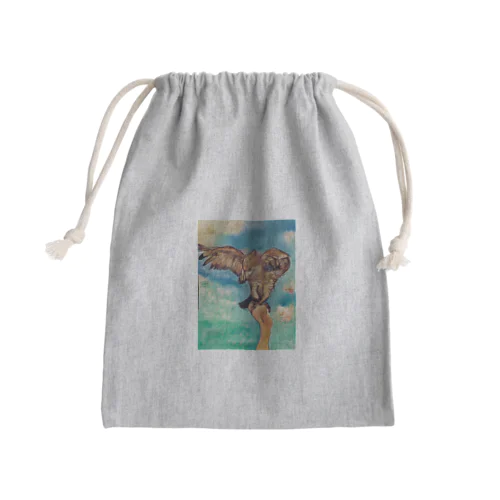 羽ばたく猛禽 Mini Drawstring Bag