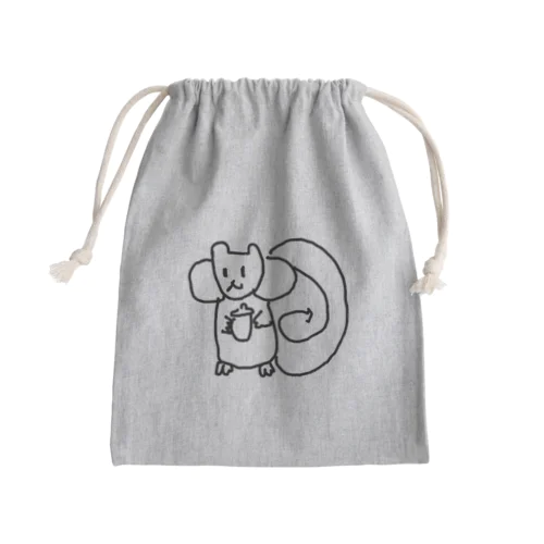 よくばリス Mini Drawstring Bag