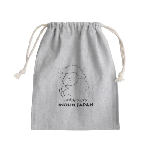 モノクロいのりん Mini Drawstring Bag