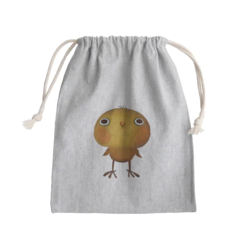 のびのびヒヨコ🐤ハッピー🎵 Mini Drawstring Bag