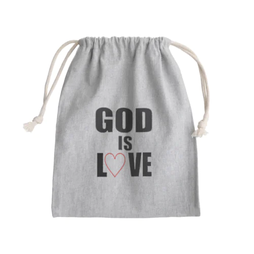 GOD IS LOVE Mini Drawstring Bag