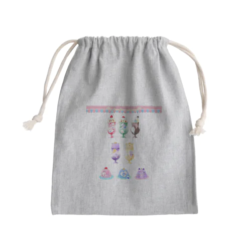 くりーむしょだ＆おぽしさまゼリーメニュー Mini Drawstring Bag