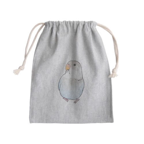 おすましコザクラインコ　らむねちゃん【まめるりはことり】 Mini Drawstring Bag