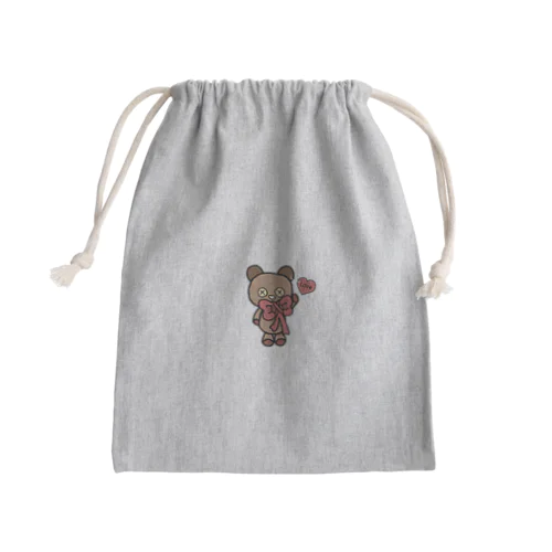 Teddy Love(ハートタグ) Mini Drawstring Bag