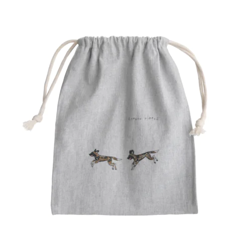 Lycaon pictus Mini Drawstring Bag