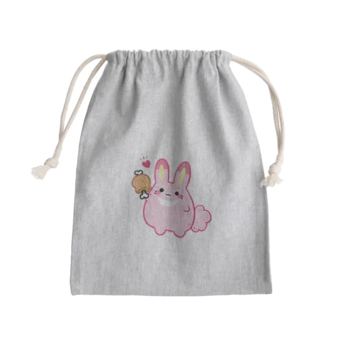 つきのわうさぎ Mini Drawstring Bag