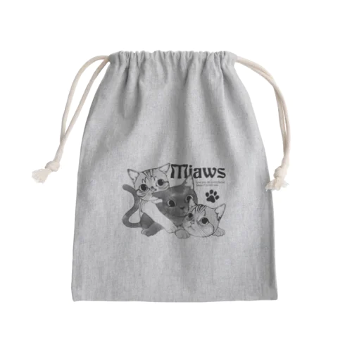 3にゃんず Mini Drawstring Bag