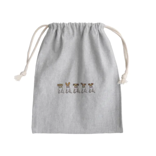 ジャックラッセルテリアのトトwithブラザーズ Mini Drawstring Bag