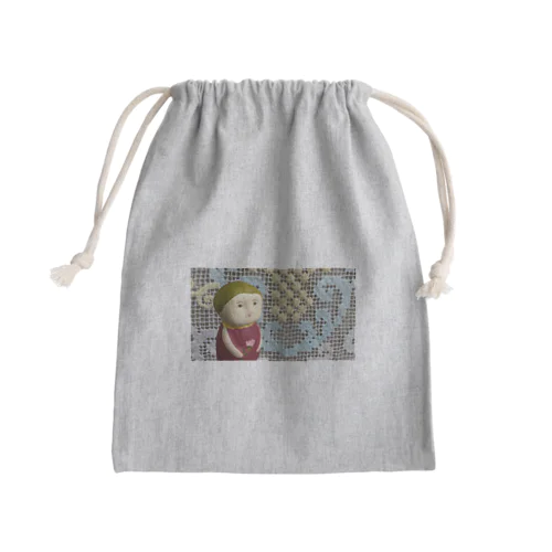 ブロンドの女の子 Mini Drawstring Bag