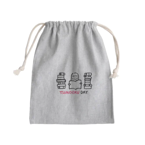 TSUNDOKU DAY 積ん読デイ Mini Drawstring Bag