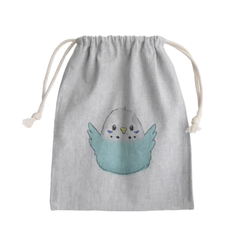 水色セキセイインコ Mini Drawstring Bag