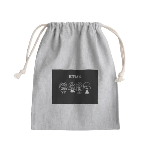 黒PEANUTS風 Mini Drawstring Bag