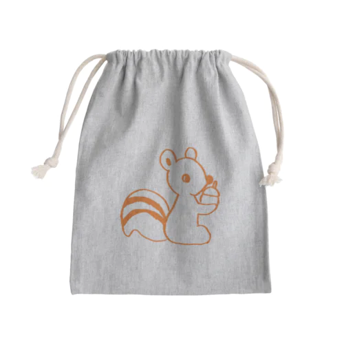 あすも楽しい リスさん Mini Drawstring Bag