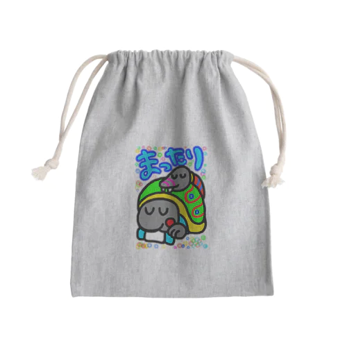 まったり玄武 Mini Drawstring Bag