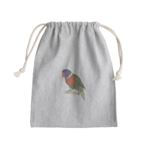 色合いが綺麗なゴシキセイガイインコちゃん【まめるりはことり】 Mini Drawstring Bag