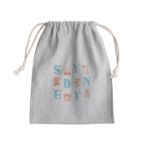 🌍 世界のまち 🇦🇺 オーストラリア・シドニー (オレンジ) Mini Drawstring Bag