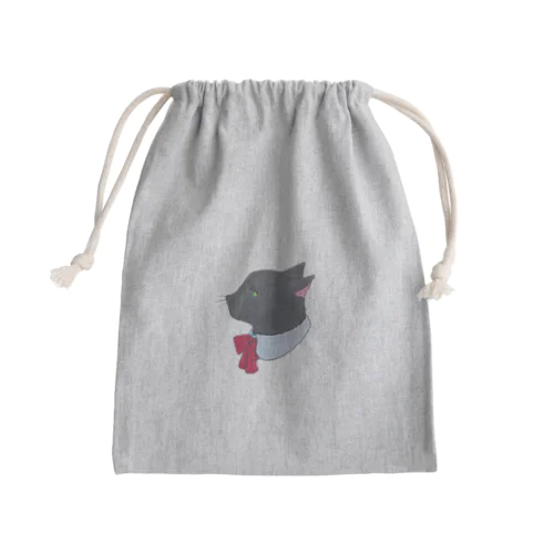 黒猫のレディー Mini Drawstring Bag